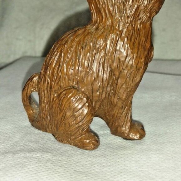 Cat Sculpture Made of Crushed Pecan Shells Beautiful by Red Mill of VA. Vintage - Picture 4 of 11